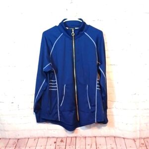 Love Woman's Blue‎ Running Utility Stretch Jacket  2XL NWT